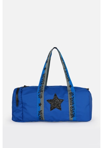 İcone Bag Çocuk Yıldız Logolu Spor Çanta, Çocuk Spor Çanta, Fermuarlı Detaylı Çocuk Spor Çanta Mavi