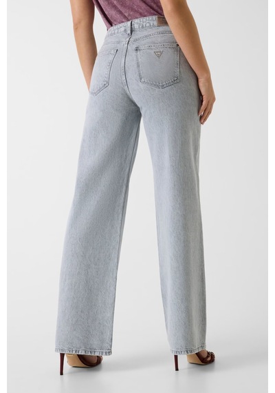 Guess Regen Relaxed Fit Geniş Paça Kadın Jean Pantolon W6ga1ad0711 Gri