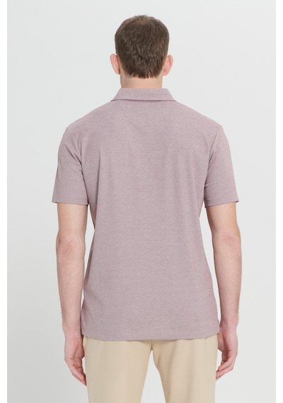 AC&Co / Altınyıldız Classics Erkek Bordo Comfort Fit Rahat Kesim Polo Yaka Pamuklu Kısa Kollu Tişört Bordo
