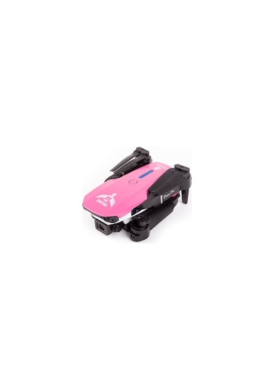 İlk Dronum Katlanır Çift Kameralı Tek Tuşla Iniş Kalkış Başlangıç Drone Model (1 Bataryalı, Pembe)