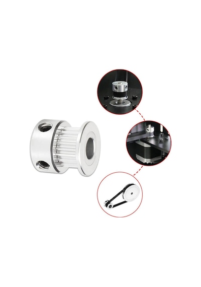 Koodmax Gt2 20 Diş 6.35mm Alüminyum Alaşım Dişli Senkron Zamanlama Kayışı Kasnağı