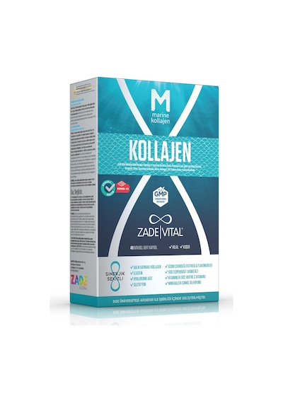 Zade Vital Marine Collagen Hyaluronic Acid Bitkisel Sert 40'Lı