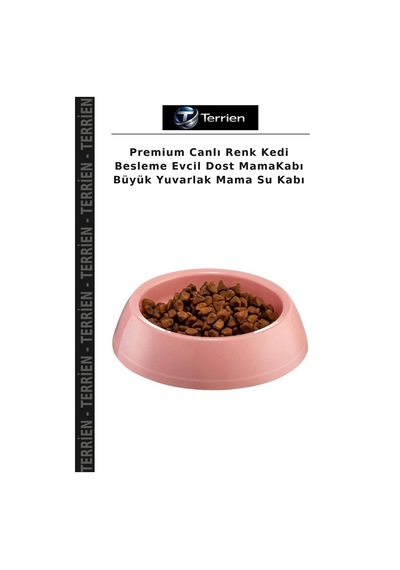 Premium Canlı Renk Kedi Besleme Evcil Dost Mamakabı Büyük Yuvarlak Mama Su Kabı