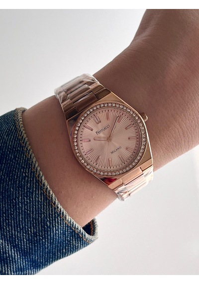 Ferrucci Fc73894 Zirkon Taşlı Şık Çelik Kordon Ve Kasa Kadın Kol Saati Rose Gold