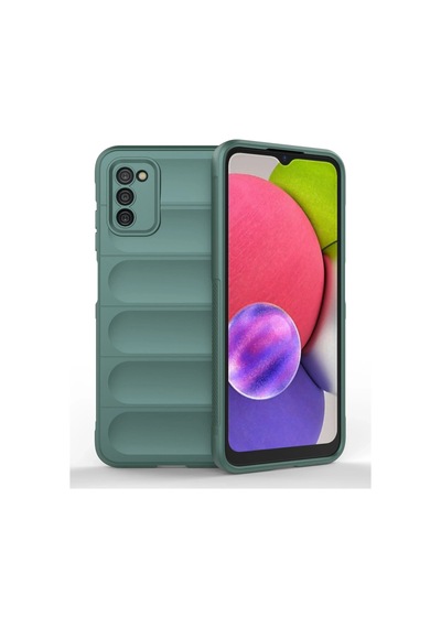 Flzdgnkr Newface Samsung Galaxy A03s Kılıf Optimum Silikon - Koyu Yeşil