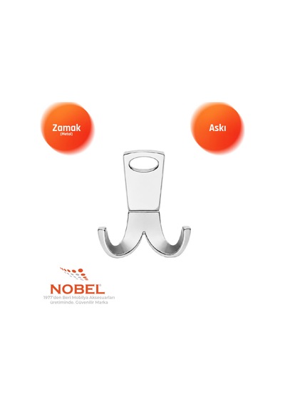 Seylan Askı, Metal Vestiyer Askısı, 111 Gr, Dolap Ve Duvar Askılığı, Krom Vidalı