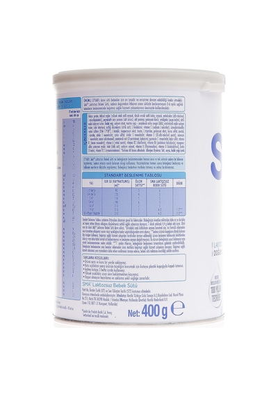 Sma Laktozsuz Bebek Maması 400 G