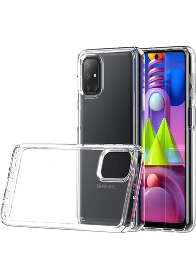 Gld-spt- Newface Samsung Uyumlu Galaxy M51 Kılıf Lüx Şeffaf Silikon