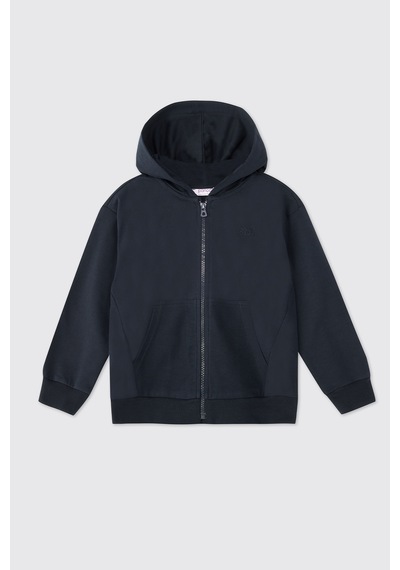 Panço Unisex Çocuk Lacivert Fermuarlı Sweatshirt 2601bk08001