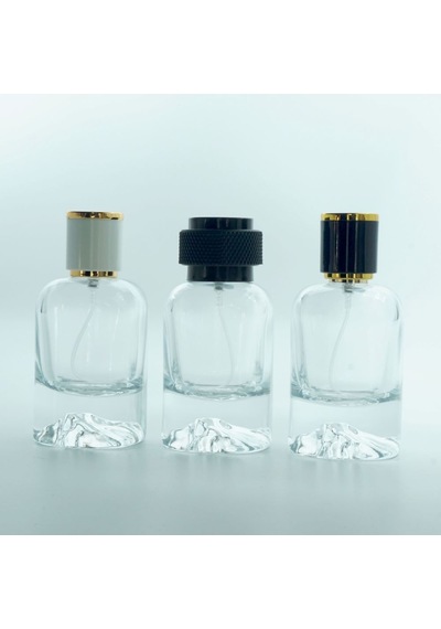 20 Adet Boş Cam Parfüm Şişe, 50 Ml, Kare Mount Dağ Model, Şeffaf, Geçmeli, Kk