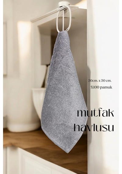 2 Adet Mutfak Havlusu El Yüz Havlusu Füme