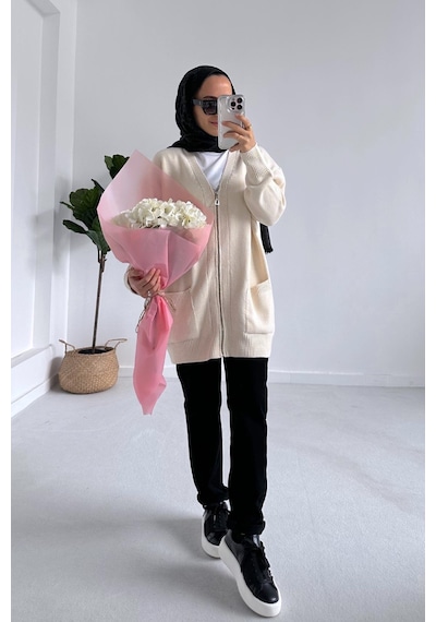 Kahijab Yüksek Bel Düz Mom Jean - Siyah Siyah