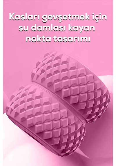 13 Tekerlekli Selülit Karşıtı Masaj Rulosu 360 Derece Bacak Boyun Kol Sıkılaştırıcı Masaj Aleti