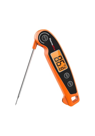 Thermopro Tp605w Ipx6 Su Geçirmez, Katlanabilir Problu Ve Arkadan Aydınlatmalı Ekranlı Anında Okunan Dijital Et Ve Diğer