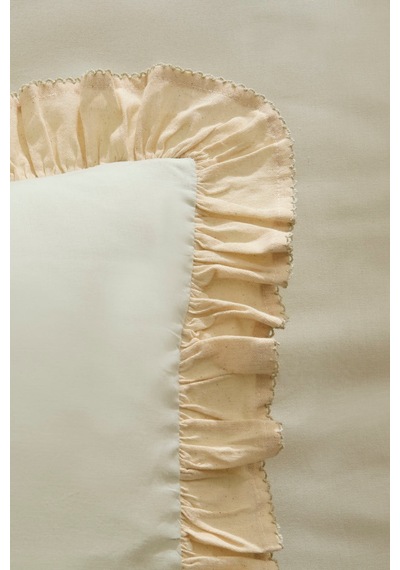Kaşmir Home Lisa %100 Pamuk Tek Kişilik Nevresim Takımı Offwhite