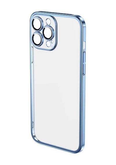 Apple Uyumlu iPhone 13 Pro Max Uyumlu Sert Pc Renkli Çerçeveli Zore Riksos Kapak-gümüş -