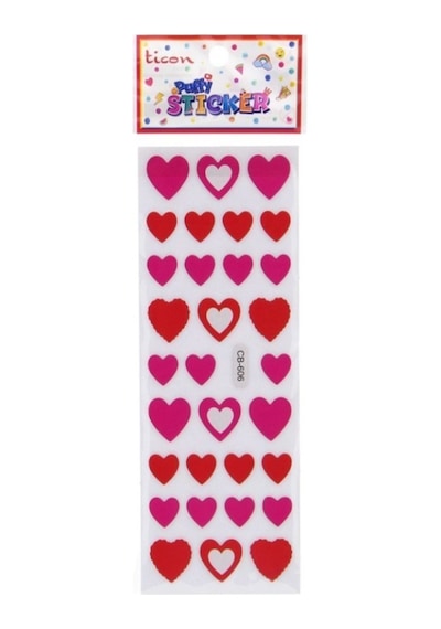 Ticon Pembe Kalpler Sticker - 3 Adet