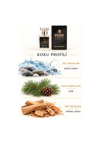 Your Prose E215 Deniz Akoru, Çam Ve Sedir Ağacı Notalı Deniz Esintili Odunsu Erkek Parfümü Edp 50 Ml - 8690352000012yp215 Fresh