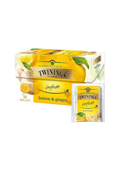 Twinings Infuso Lemon & Ginger Bardak Poşet Çay 20 Adet
