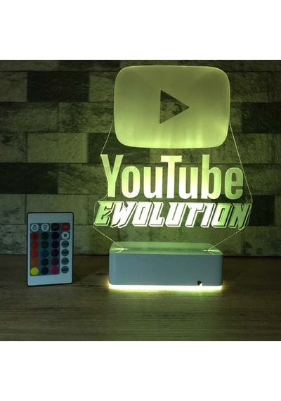 Kişiye Özel Youtube Masaüstü 3D Led Lamba