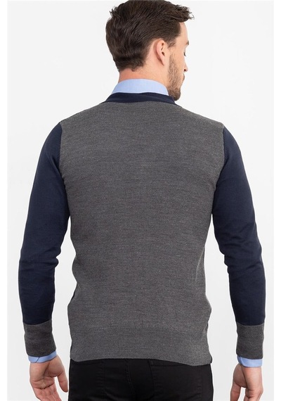 Tudors Erkek Slim Fit Lacivert Hırka-19735
