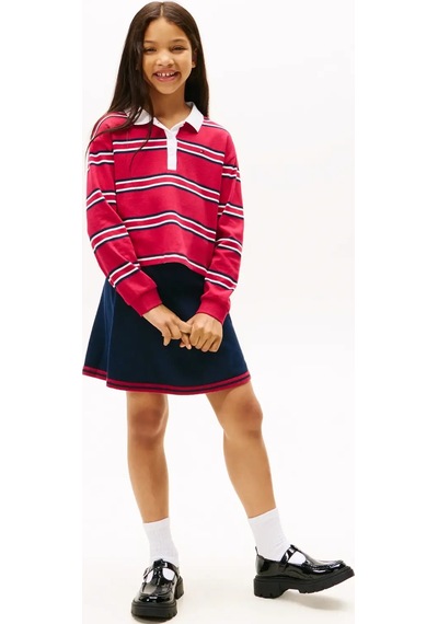 Tommy Hilfiger Varsıty Knıtted Skır, C1g Lacivert Kız Çocuk Etek
