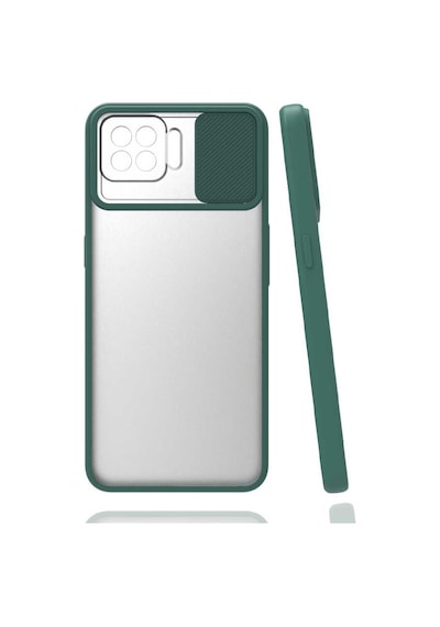Noktaks - Oppo Uyumlu Oppo A73 - Kılıf Slayt Sürgülü Arkası Buzlu Lensi Kapak - Lila T16330 Lila