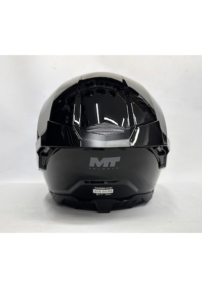 Mt Thunder 4sv R Pure Parlak Siyah Şefaf Vizörlü Kask - Iç Güneş Vizörlü Sİyah