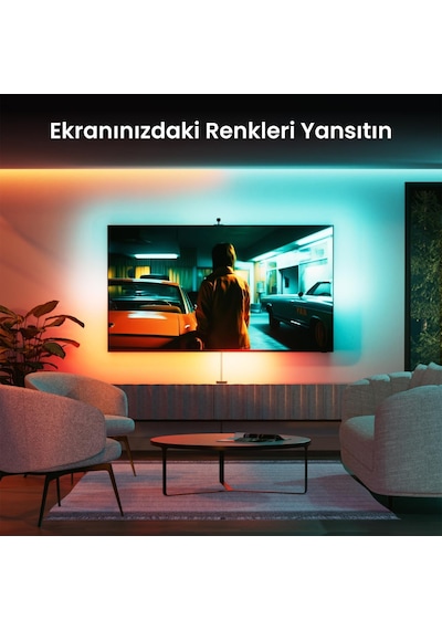 Nanoleaf 4d Tv Arkası Akıllı Led Şerit Aydınlatma Başlangıç Paketi App Kontrollü 5.2m Maks 85inç,goo RGB