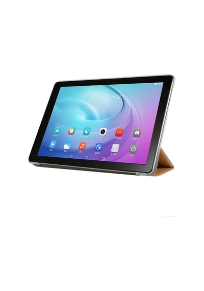 Huawei Uyumlu T5 10 Inc Tablet Kılıf Standlı Smart 1-1 Arkası Şeffaf