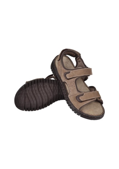 Forelli Hakiki Deri Comfort Cırtlı Kadın Sandalet Arya For-38506 Kum Nubuk Kum Rengi