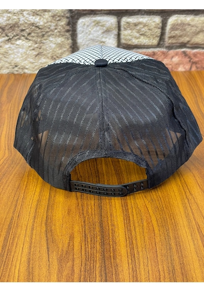 Hamze Trucker Model Baskılı Hafif Yazlık Beyzbol Cap Şapka Siyah - Gri