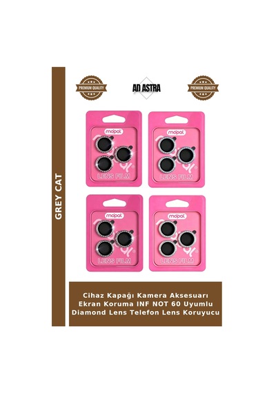 Cihaz Kapağı Kamera Aksesuarı Ekran Koruma Inf Not 60 Uyumlu Diamond Lens Telefon Lens Koruyucu