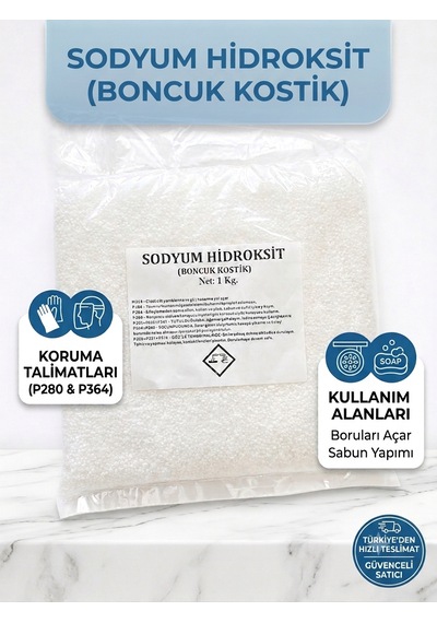 Kostik Sodyum Hidroksit %98 Lavabo Açıcı 1 Kg