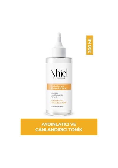 Nhiel Thermal Gözenek Sıkılaştırıcı ve Ton Eşitleyici Tonik 200 ml | %5 Mandelik Asit + Salisilik Asit