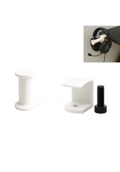 Özel 3d Baskı Gaming Kulaklık Askısı Modüler Masa Düzenleyici Tak Çıkar Düzenleyici Ebat: 5 Cm Beyaz