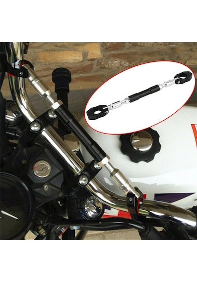 Ortası Ayarlanabilir Motosiklet Gidon Barı Siyah