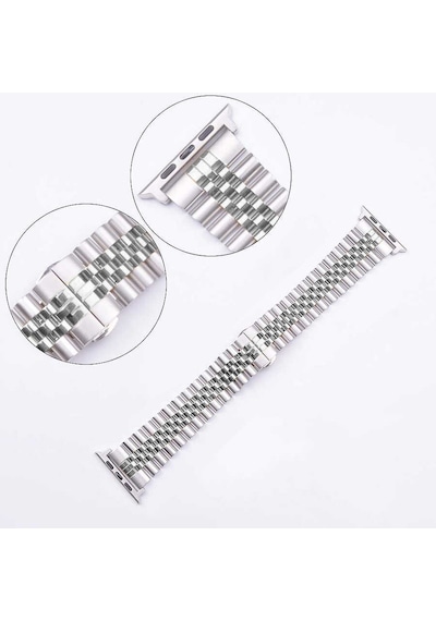 Watch 40mm Uyumlu Krd-36 Metal Ardx Kordon-gümüş-siyah