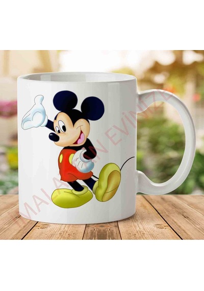 A2448 Mickey Mouse İki Tarafı Baskılı Kupa Bardak.jpg Çok Renkli