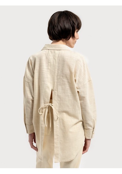 LOFT Loose Fit Kadın Gömlek U.kol Lf2035403 Q1.v1 Ekru LOFT Loose Fit Kadın Gömlek U.kol Lf2035403 Q1.v1 Ekru