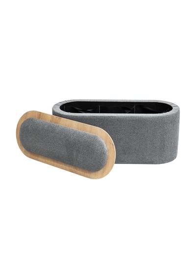 Contes Bohem Sandıklı Orta Sehpa Puf/bench , Gri