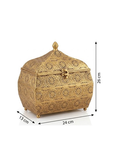 Panalı Pnl-mg127 M Gold Metal Dekoratif Kutu