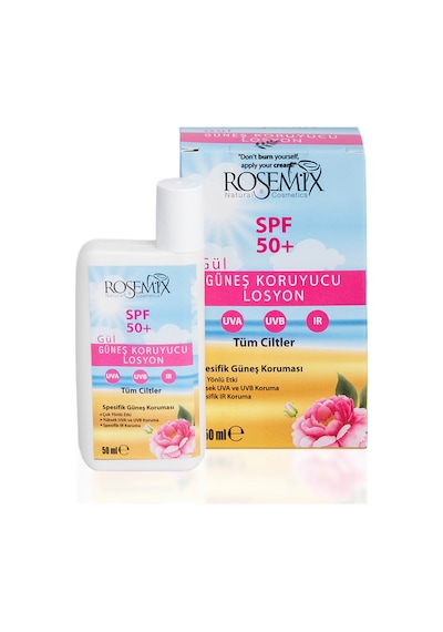 Rosemix - 314 - - Gül Yağlı Güneş Koruyucu Losyon +50 Spf + - 2 Adetlik - Muratech - Set Ürün