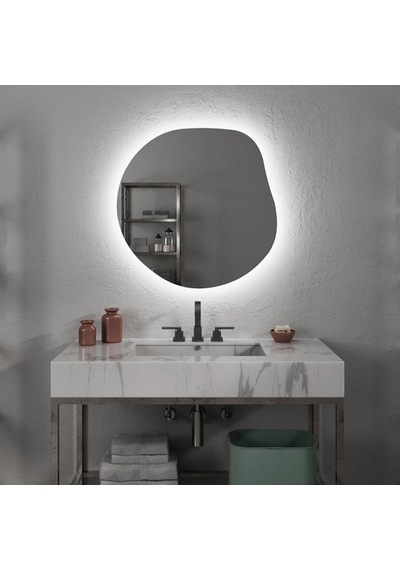 96x96 Cm Soft Kare Form Dimmable Dokunmatik Led Ayna - 6500k Beyaz Işık Beyaz