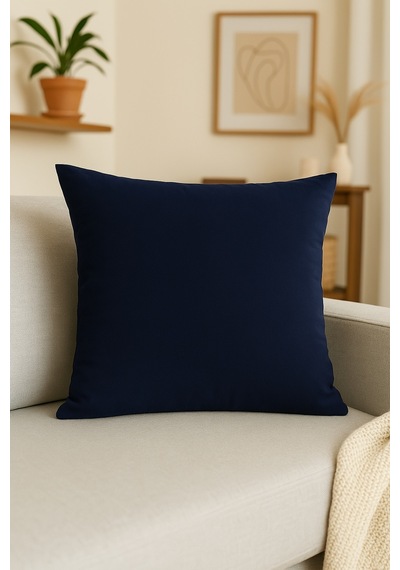 Luna Serisi Kadife Dokulu Kırlent Kılıfı 30 X 50 Cm - Lacivert