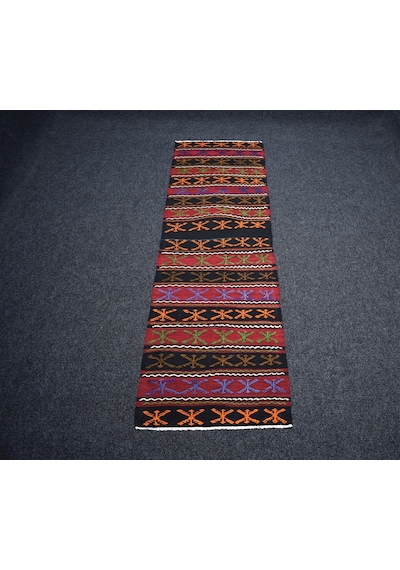Zehra Abla Halı El Dokuması Başyapıt Yekpare Darende Yolluk Yün Kilim 7291 Çok Renkli