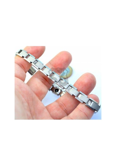 Anti Stres Esnek Denge Bilekliği Paslanmaz Çelik Metal Italyan Charm Bileklik Çelik Gri