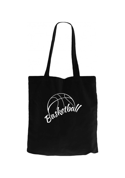 Basketball Season Siyah Kanvas Bez Çanta Siyah