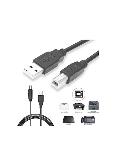 3 Metre Usb Yazıcı Kablosu Printer Kablosu Epson HP Uyumlu Canon Yazıcı