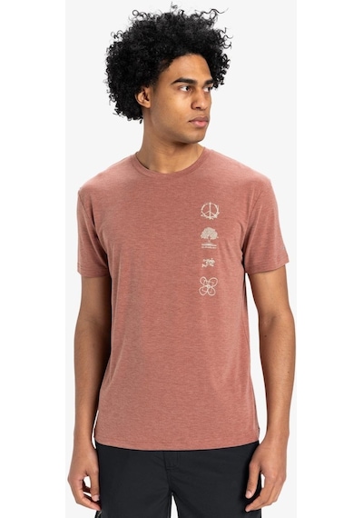 Quiksilver Quıksılver Coastal Run Ss Erkek Henna Heather T-shırt Eqykt04372-cqnh Pembe